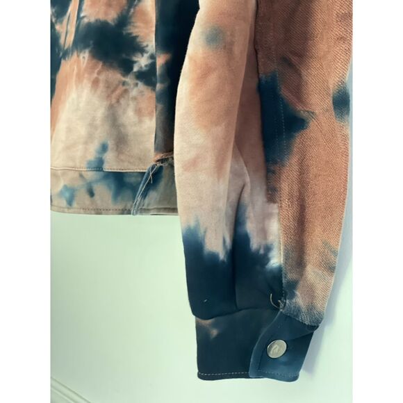 Natural Life Boho Cropped Jacket Size XS-Small Tie Dye Raw Hem NEW with tag - Picture 4 of 16